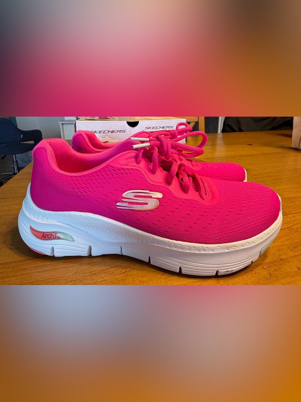 Skechers Arch Fit infinity cool Pink Sz 9 - Picture 3 of 9